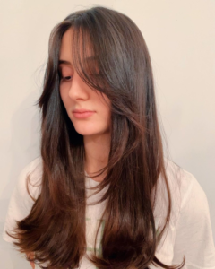 Curtain Bangs Brown Hair